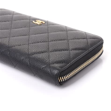 chanel classic zipped wallet caviar|CHANEL Caviar Quilted Large Gusset Zip Around Wallet.